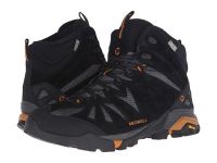 2016 Merrell Athletic Boots for Men - Capra Mid Waterproof - Black/Orange On Sale